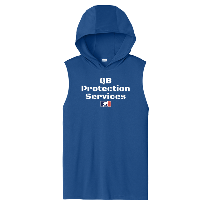 QB PROTECTION SERVICES - Hooded Muscle Tee