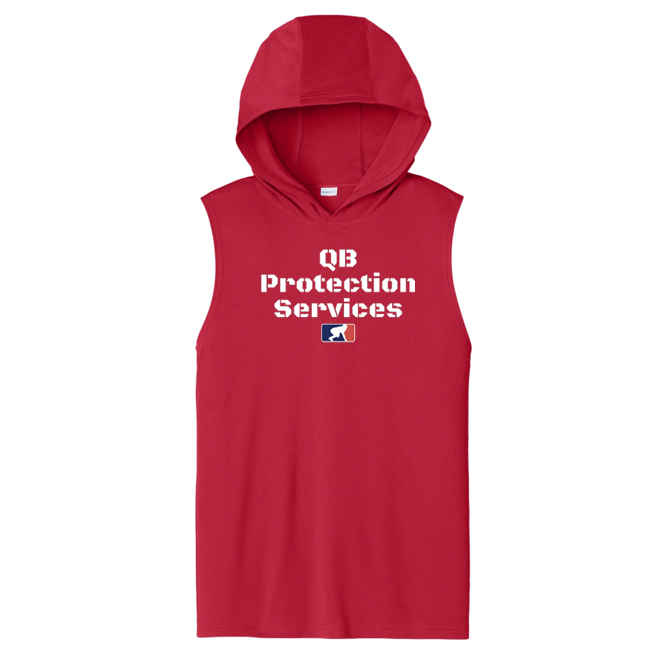 QB PROTECTION SERVICES - Hooded Muscle Tee