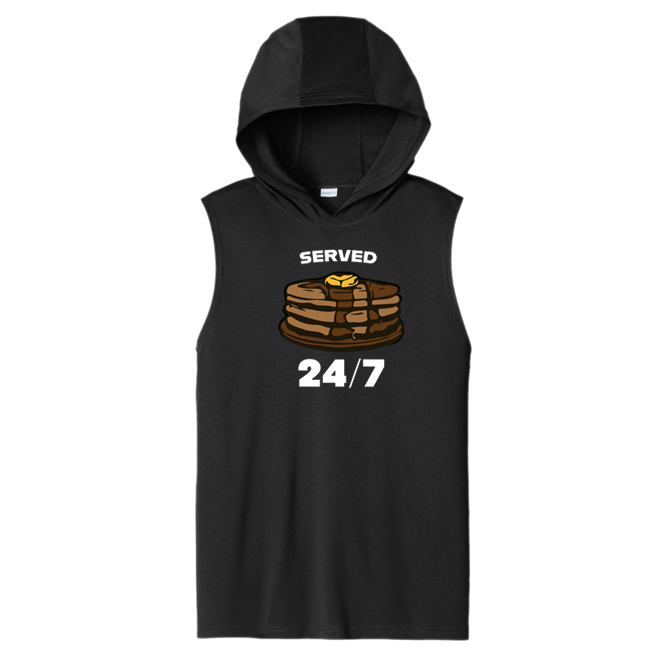 SERVED 24/7 - Hooded Muscle Tee