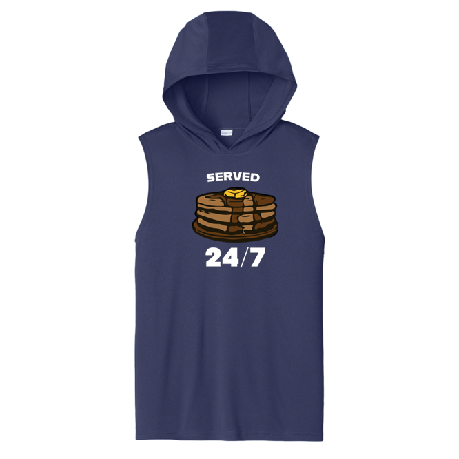 SERVED 24/7 - Hooded Muscle Tee