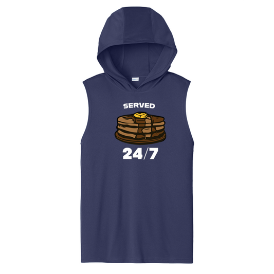 SERVED 24/7 - Hooded Muscle Tee