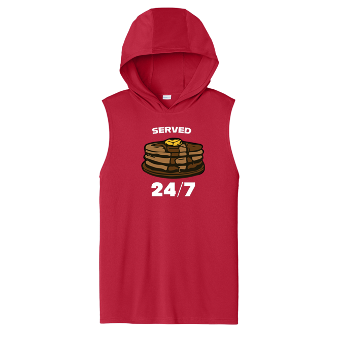 SERVED 24/7 - Hooded Muscle Tee