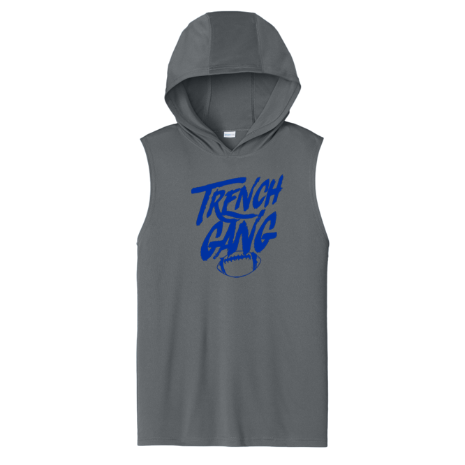 TRENCH GANG (Royal) - Hooded Muscle Tee