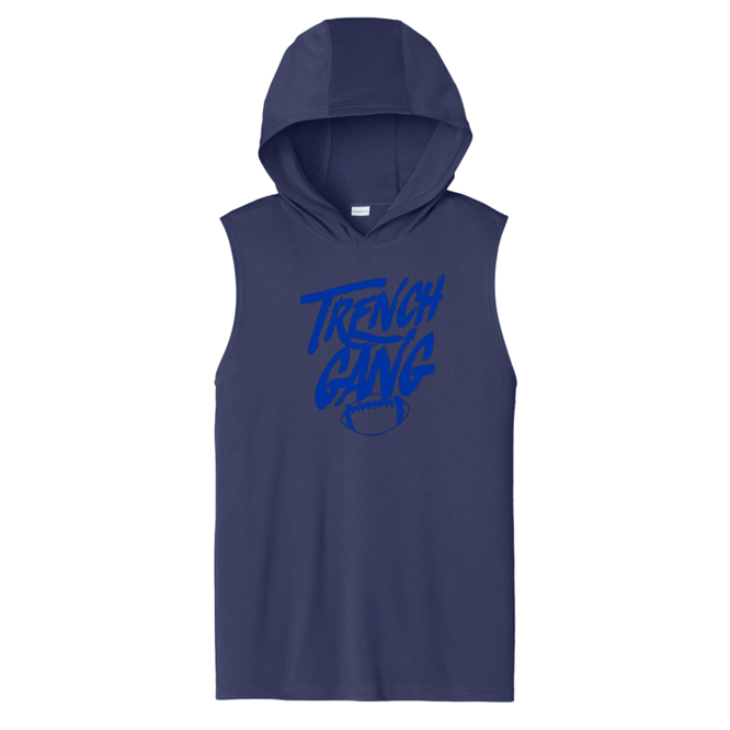 TRENCH GANG (Royal) - Hooded Muscle Tee