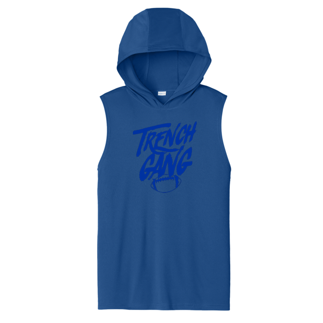 TRENCH GANG (Royal) - Hooded Muscle Tee