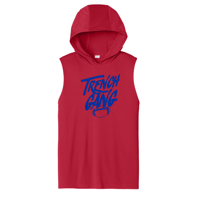 TRENCH GANG (Royal) - Hooded Muscle Tee