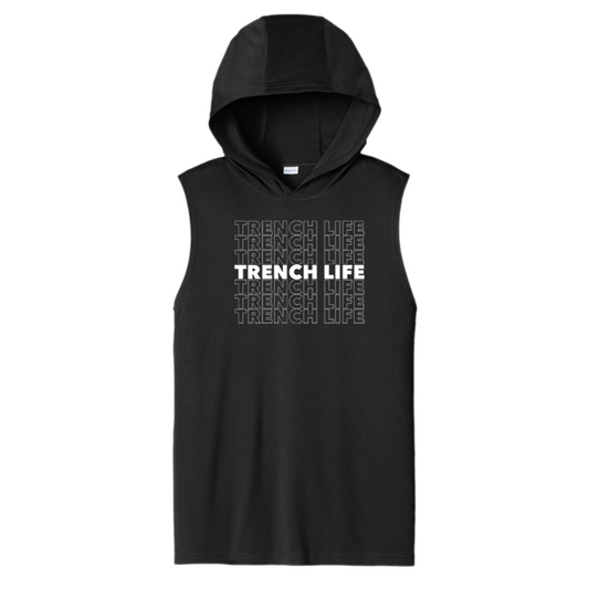 TRENCH LIFE - Hooded Muscle Tee