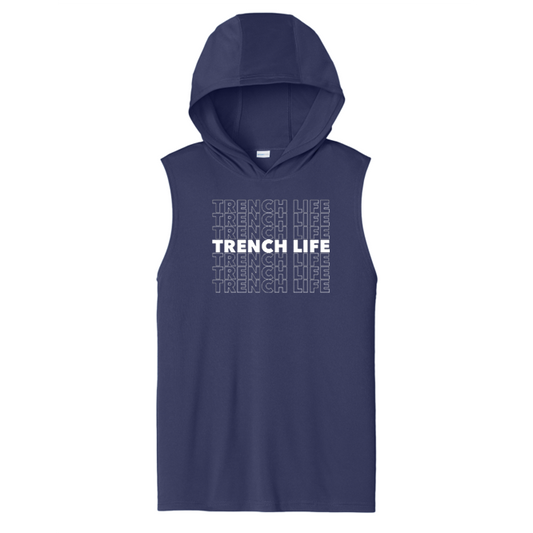 TRENCH LIFE - Hooded Muscle Tee
