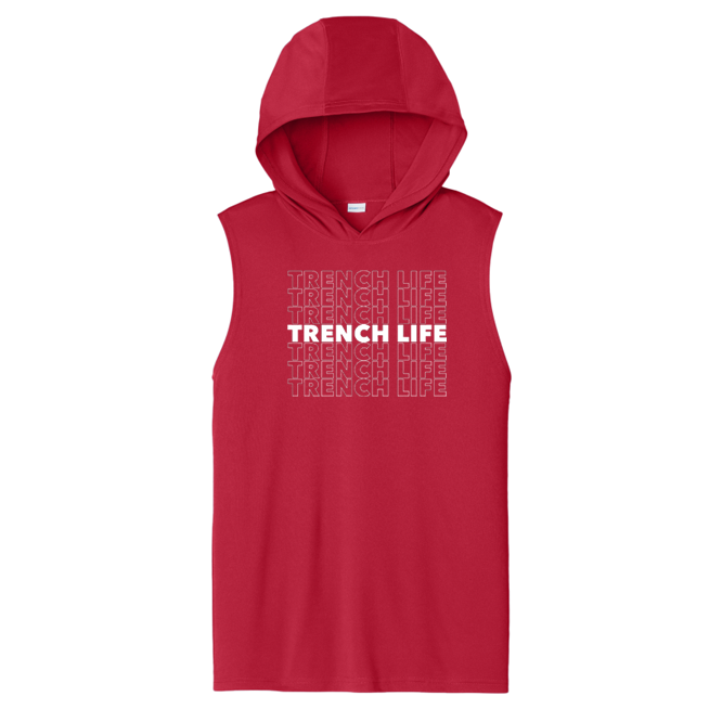 TRENCH LIFE - Hooded Muscle Tee