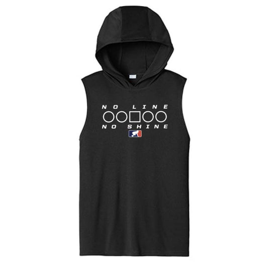 NO LINE NO SHINE TOO - Hooded Muscle Tee