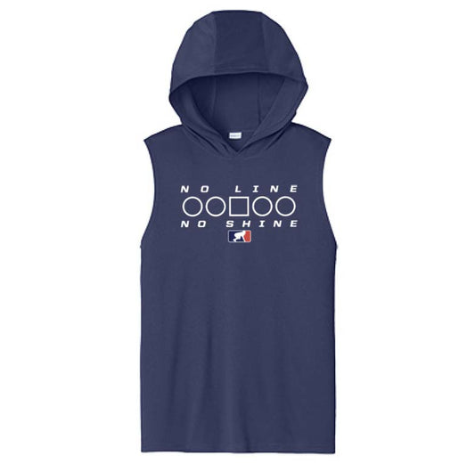NO LINE NO SHINE TOO - Hooded Muscle Tee