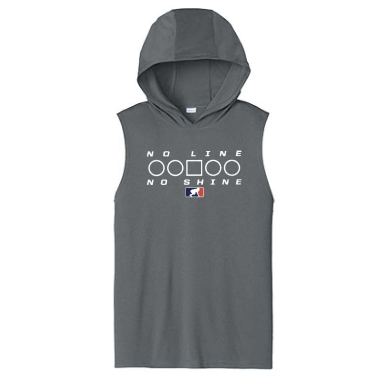 NO LINE NO SHINE TOO - Hooded Muscle Tee