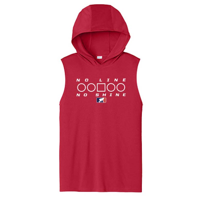 NO LINE NO SHINE TOO - Hooded Muscle Tee