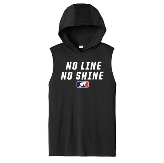 NO LINE NO SHINE - Hooded Muscle Tee