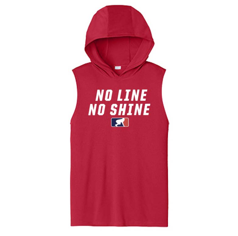NO LINE NO SHINE - Hooded Muscle Tee