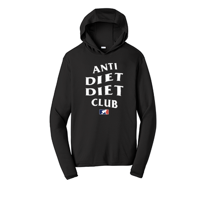 ANTI DIET CLUB - Hooded Long Sleeve Performance Tee