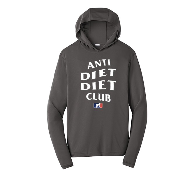 ANTI DIET CLUB - Hooded Long Sleeve Performance Tee