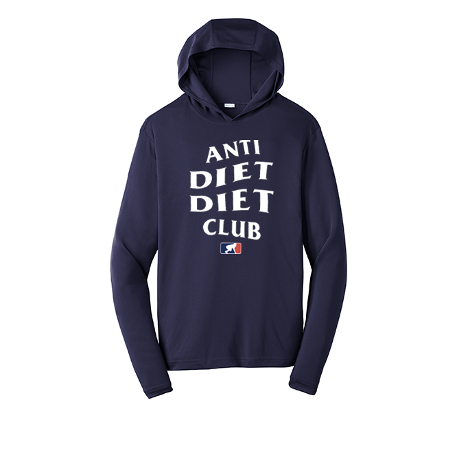 ANTI DIET CLUB - Hooded Long Sleeve Performance Tee
