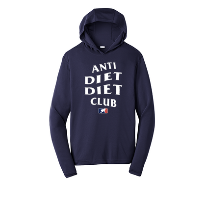 ANTI DIET CLUB - Hooded Long Sleeve Performance Tee