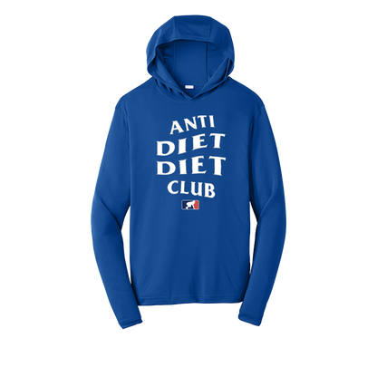 ANTI DIET CLUB - Hooded Long Sleeve Performance Tee
