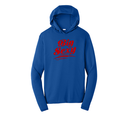 BIG SEXY (Red) (A) - Hooded Long Sleeve Performance Tee