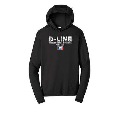 D-LINE HUGS - Hooded Long Sleeve Performance Tee