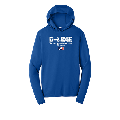 D-LINE HUGS - Hooded Long Sleeve Performance Tee