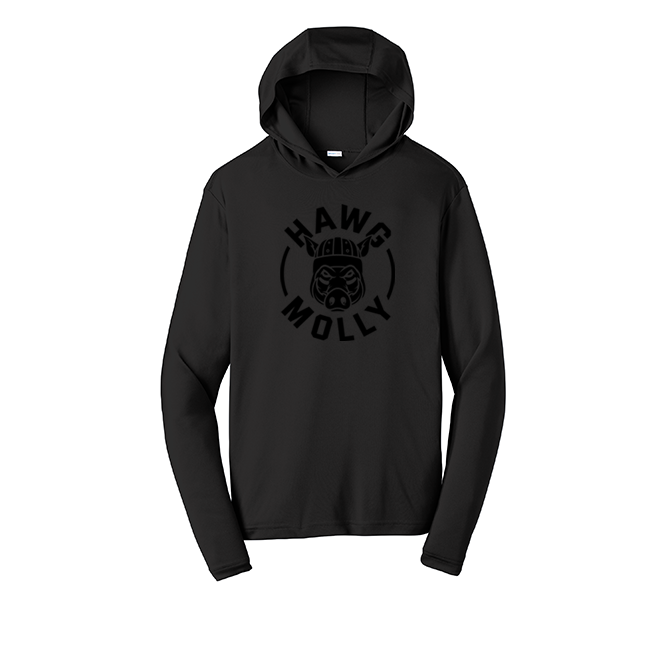 HAWG MOLLY (Black) - Hooded Long Sleeve Performance Tee