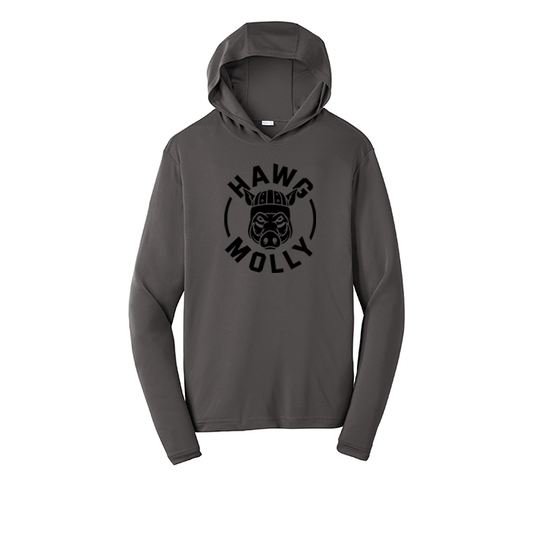 HAWG MOLLY (Black) - Hooded Long Sleeve Performance Tee