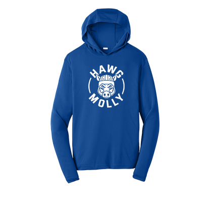 HAWG MOLLY (White) - Hooded Long Sleeve Performance Tee