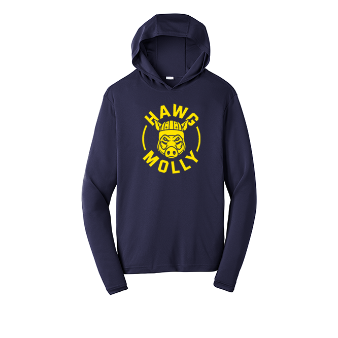 HAWG MOLLY (Yellow) - Hooded Long Sleeve Performance Tee