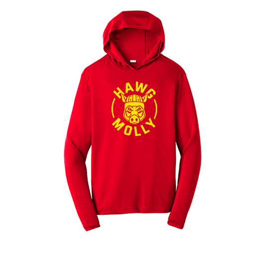 HAWG MOLLY (Yellow) - Hooded Long Sleeve Performance Tee