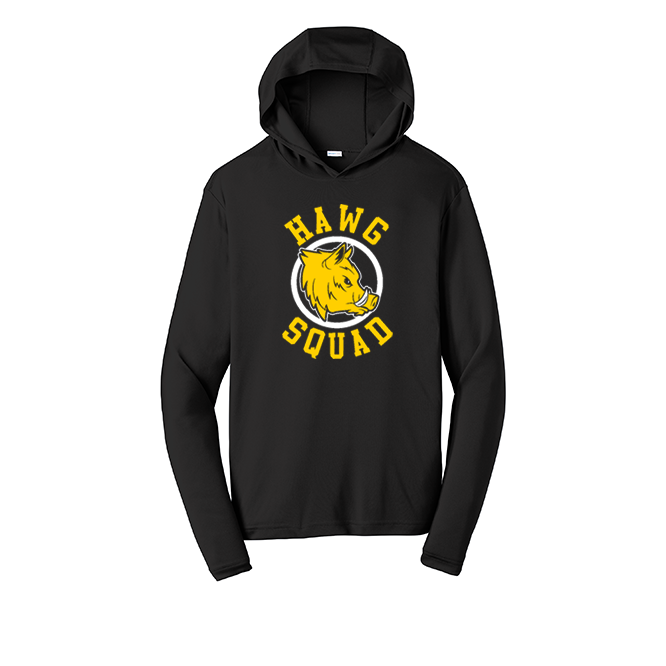HAWG SQUAD - Hooded Long Sleeve Performance Tee