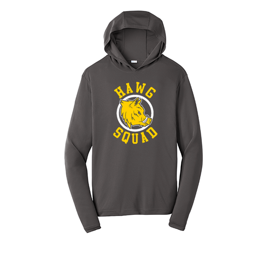 HAWG SQUAD - Hooded Long Sleeve Performance Tee