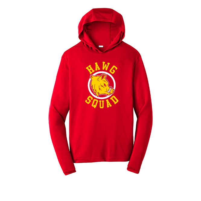 HAWG SQUAD - Hooded Long Sleeve Performance Tee