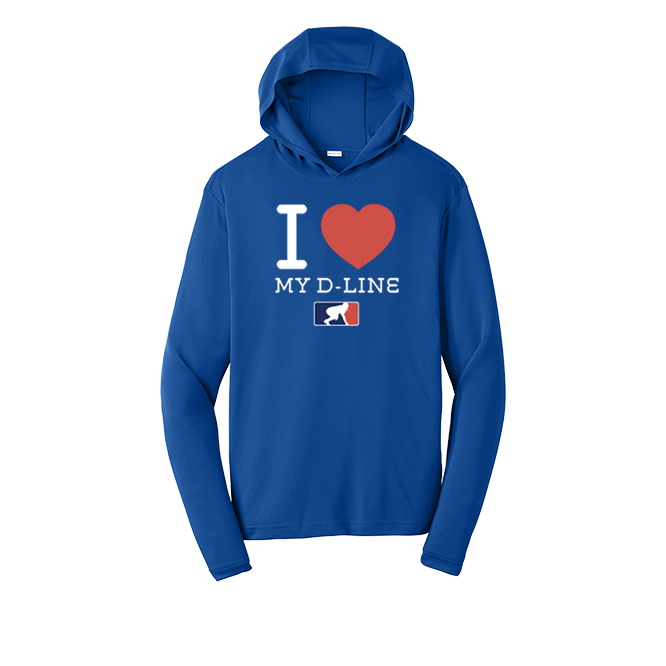I <3 MY D-LINE - Hooded Long Sleeve Performance Tee