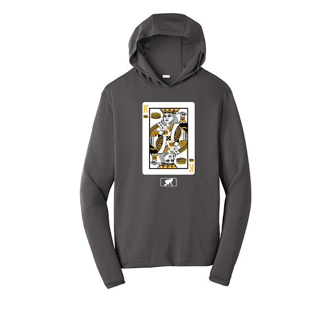 KING OF PANCAKES - Hooded Long Sleeve Performance Tee