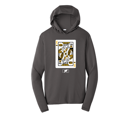 KING OF PANCAKES - Hooded Long Sleeve Performance Tee
