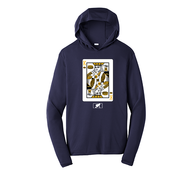 KING OF PANCAKES - Hooded Long Sleeve Performance Tee