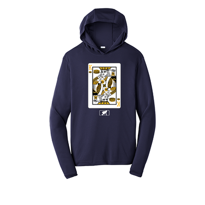 KING OF PANCAKES - Hooded Long Sleeve Performance Tee