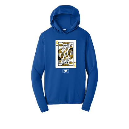 KING OF PANCAKES - Hooded Long Sleeve Performance Tee