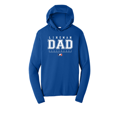 LINEMAN DAD - Hooded Long Sleeve Performance Tee