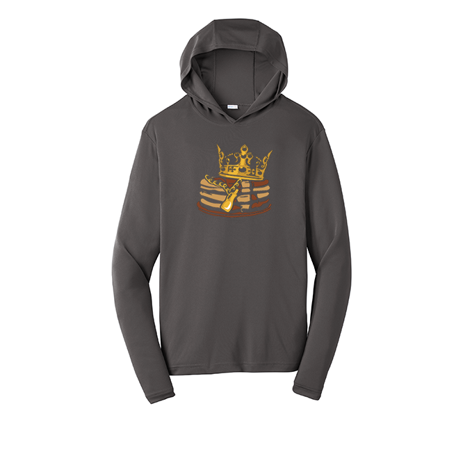 PANCAKE KING - Hooded Long Sleeve Performance Tee