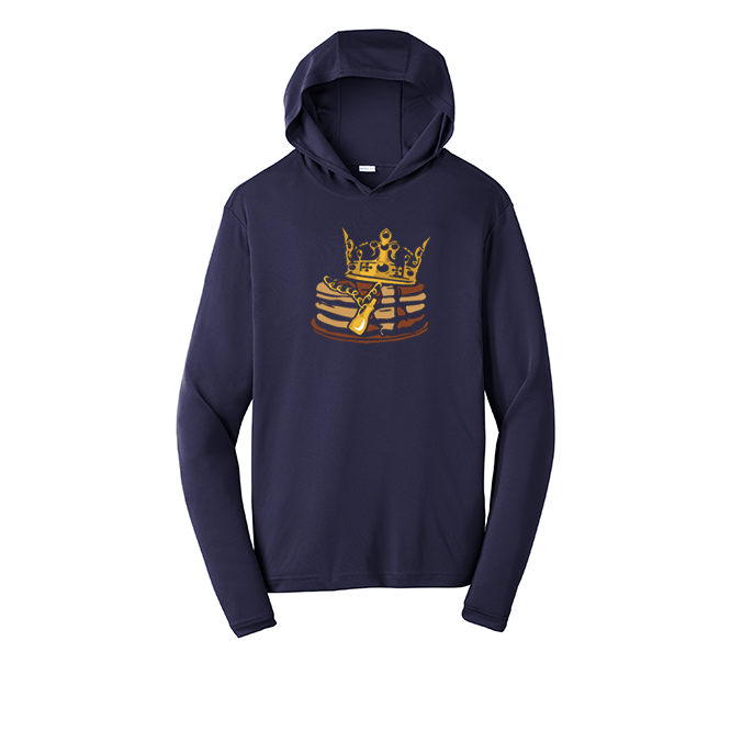 PANCAKE KING - Hooded Long Sleeve Performance Tee