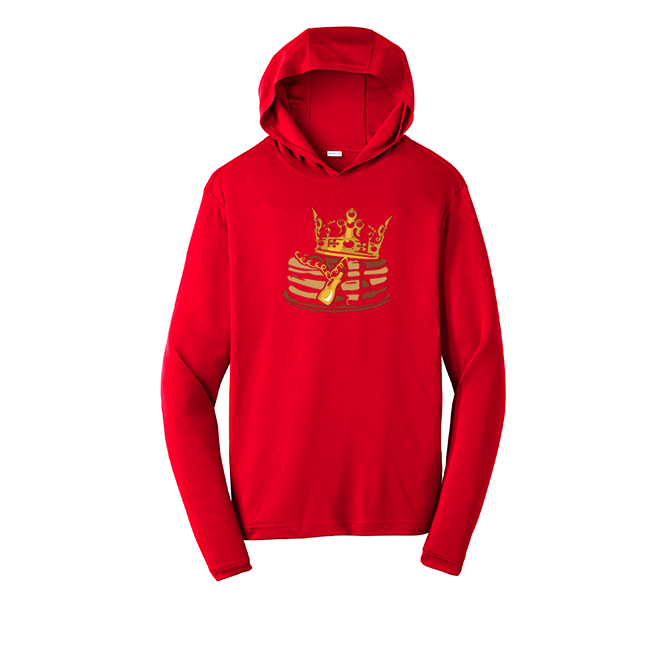 PANCAKE KING - Hooded Long Sleeve Performance Tee