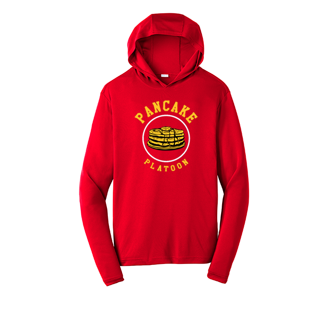 PANCAKE PLATOON - Hooded Long Sleeve Performance Tee