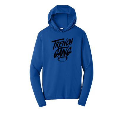 TRENCH GANG (Black) - Hooded Long Sleeve Performance Tee