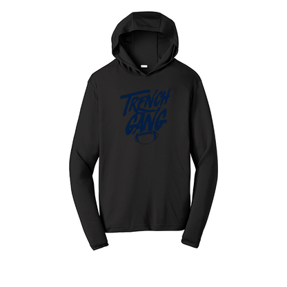 TRENCH GANG (Navy) - Hooded Long Sleeve Performance Tee