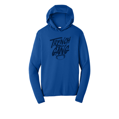 TRENCH GANG (Navy) - Hooded Long Sleeve Performance Tee