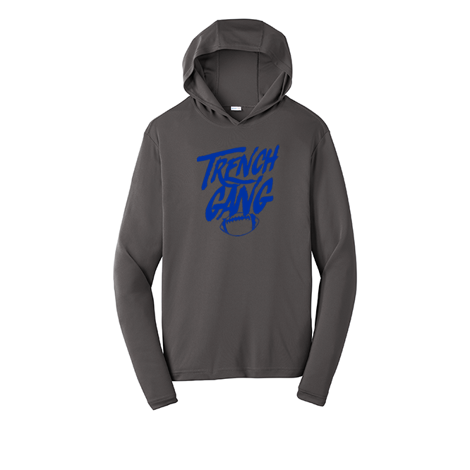 TRENCH GANG (Royal) - Hooded Long Sleeve Performance Tee